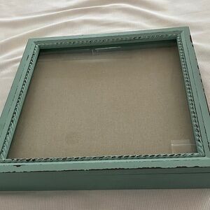Nicole Miller Distressed Aqua Shadow Box Frame Or Display Case